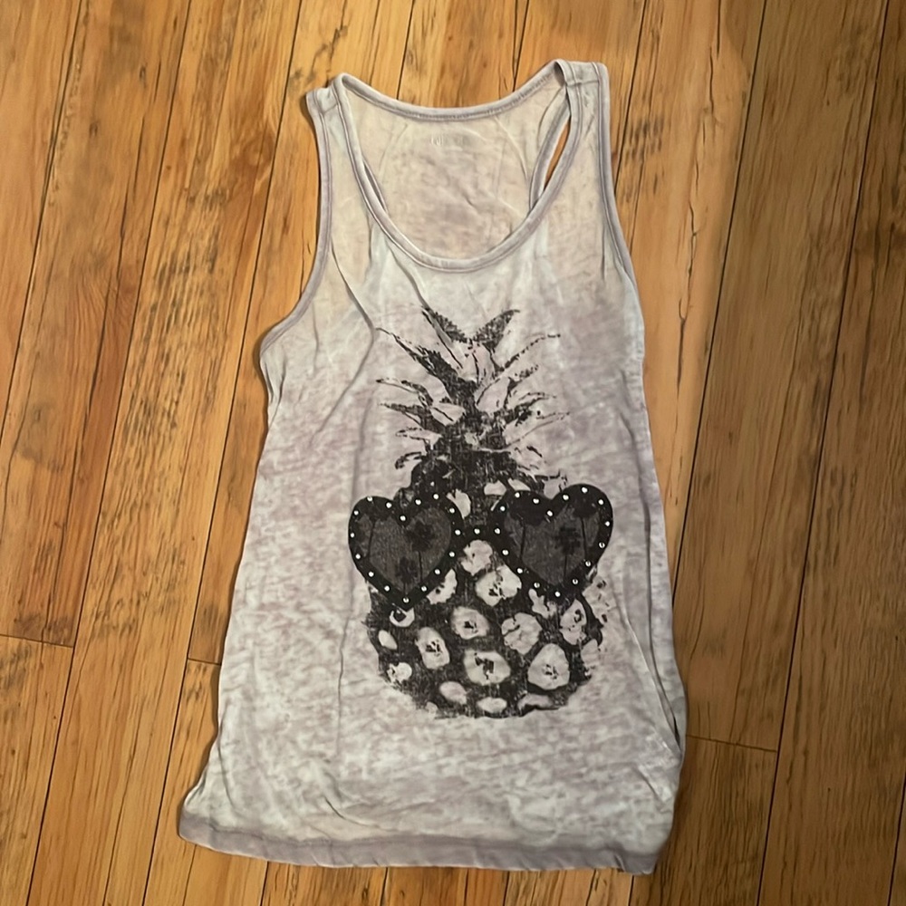 Gray Pineapple Tank W/ Sunglasses